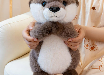 Karoeiwa Cute Prayer Otter Stuffed Animal 9.8 inch Wild Realistic Sea Otter Animal Plush Toys Soft Plushies Huggable Dolls Birthday Gifts for Kids Adults