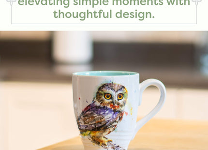 DEMDACO Stoneware Watercolor Owl on a Branch Mug by Dean Crouser