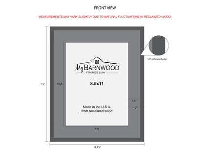My Barnwood Frames - Lighthouse Reclaimed 8.5"x11" Barn Wood Picture Frame, Made in The USA (2 Inch Wide Frame)