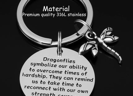 AHAETH Dragonfly Gift Keychain Dragonflies Jewelry Dragonflies Lover Gifts for Men Inspirational Gifts Encouragement Gift for Friend Dragonfly Keychains for Women