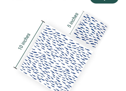 Cocktail Paper Napkins 40pcs (BLUE SHOAL), Seasonal & Nautical Design