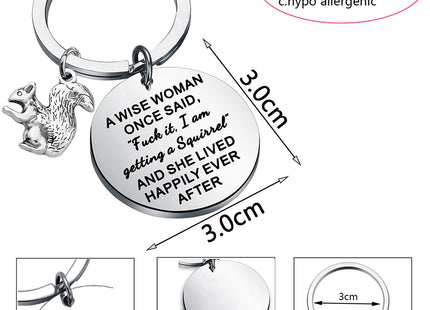 TGBJE Squirrel Gift Squirrel Mom Gift Squirrel Charm Keychain For Woman Girl Squirrel Lover Gift Squirrel Jewelry (Wise Squirrel)
