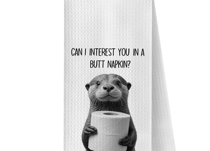 GCFET Funny Otter Hand Towels - Funny Decorative Waffle Weave Hand Towels for Bathroom, Otter Gifts Tea Towels, 16x24 Inch
