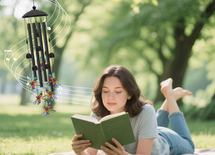 Hoemwarm Colorful Dragonfly Wind Chimes Dragonfly Gifts for Women