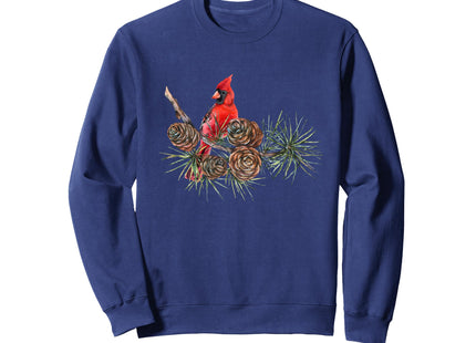 Red Cardinal Bird Lovers Birdwatching Watercolor Sweatshirt