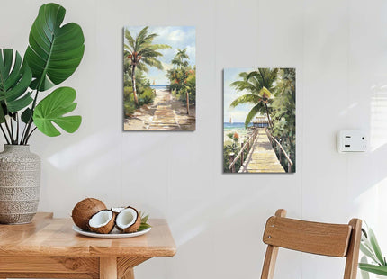Beach Canvas Wall Art Abstract Coastal Seascape Painting Ocean Artwork