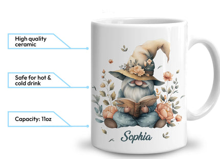 Hyturtle Autumn Gnome Coffee Mug 11oz – Autumn Gnome Mug Gifts For Women, Fall Cups, Cute Autumn Coffee Mug For Thanksgiving & Farmhouse Decor