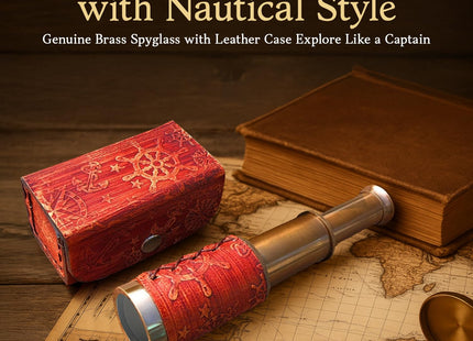 NauticalMart Brass Pirate Telescope 6 Inch Nautical Spyglass