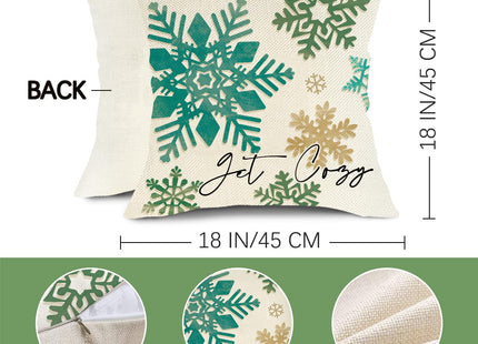 Fjfz Hello Winter Vibes Pine Tree Decorative Throw Pillow Covers