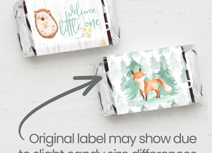 Woodland Baby Shower Candy Bar Wrappers, Woodland Creatures, 42 Count