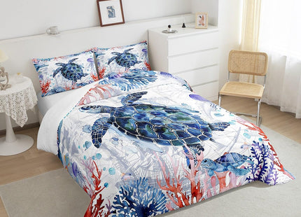 Feelyou Kids Boys Girls Sea Turtle Comforter Set Twin Size