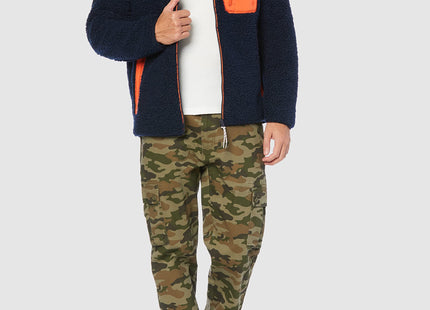 Amazon Essentials Men's Slim-Fit Stretch Cotton Twill Cargo Pants (Available in Big & Tall), Green Camo, 30W x 30L