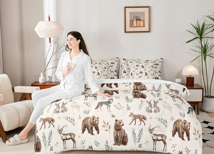 Erosebridal Woodland Animals 7 Piece Comforter Set Full Size