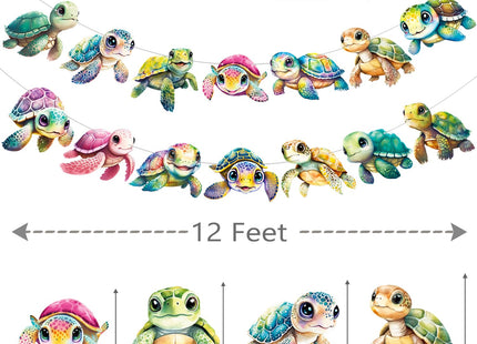 Sea Turtle Banners Turtle Birthday Party Decorations Ocean Animals Turtle Cutout Banners Baby Turtles Party Decorations for Under The Sea Baby Shower Supplies