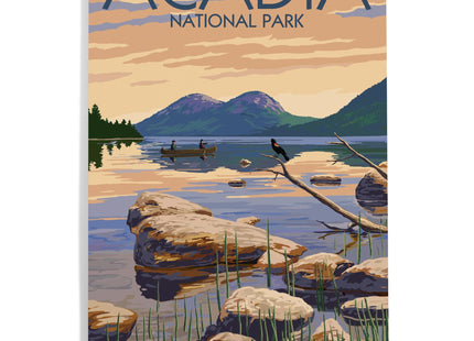Lantern Press Acadia National Park, Maine, Jordan Pond, 12x18 Inch Aluminum Sign, Indoor or Outdoor Use