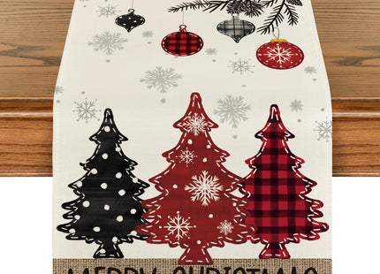 Artoid Mode Pine Tree Merry Xmas Table Runner Home Party Decor 13x48 Inch