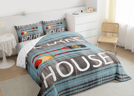 Feelyou Lake House Paddle Comforter Set Twin Size Kids Boys Girls Bedding