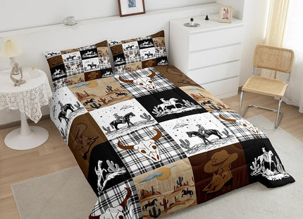 Erosebridal Boho Skull Bull Horse Queen Comforter Set for Kids Boys Men