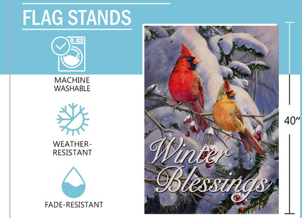 Furiaz Winter Blessings Cardinal Large Decorative House Flag