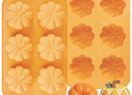 Pumpkin Cake Molds Silicone 3D Pumpkin Cake Cupcake Pan Fall Candy Molds