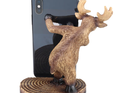 Needzo Moose Phone Holder, Funny Figurine Cellphone Stand for Office Desks, Fits All Smartphones, 5 Inches