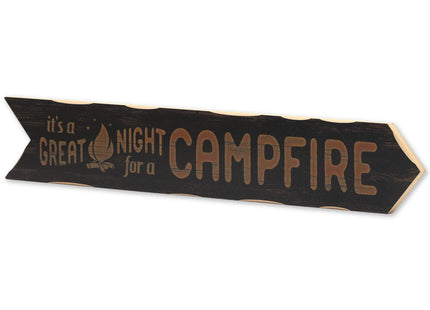 Great Night for a Campfire Arrow Wood Wall Decor