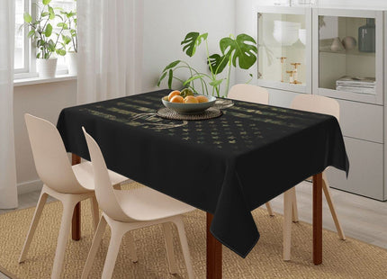 YETTA YANG Retro Patriotic American Flag Deer Waterproof Picnic Party Rectangle Table Cloth Cover Decorations Fabric 54 X 72 Inches Rectangle Tablecloth Home Dining Room Kitchen Decor