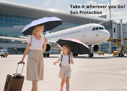 BAODINI Mini Travel Umbrella with UV Sun Protection, Compact Pocket-Size