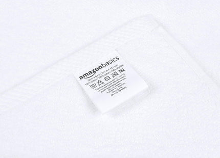 Amazon Basics 2-Piece Quick-Dry Oversize Bath Towel, 100% Cotton, 54" x 30", White