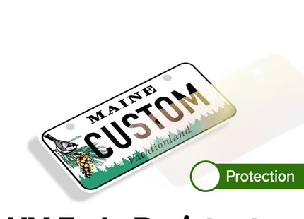 Mini License Plates, Personalized License Plates, Custom for Car, Bikes, ATV, Kids Car, Golf Cart, Jeep, 2x4 Inch, Rust-Free Fade Resistant Aluminum, USA Made By My Sign Center (Maine)