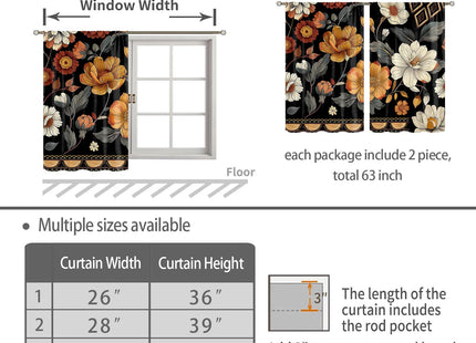 Yrivto Beach Kitchen Curtains - Ocean Sea Turtle Starfish Bathroom Window Curtains Summer Coastal Small Short Cafe Drapes Fabric 2 Panels (42x45 Inch) - Blue Sea Treatment