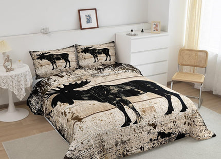 Feelyou Moose Comforter Set Queen Size Bedding Set 3Pcs for Kids