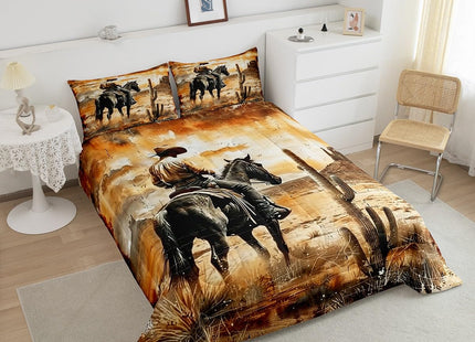 Erosebridal Western Cowboy Bedding Set Twin Size for Kids Boys