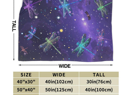 Dragonfly Throw Blanket - Soft Plush Fleece Bedding Blankets- Cozy Dragonfly Stuff Gifts for Women Girls Kids Adults 40"X50"