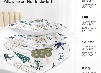 Pamnest Twin Comforter Set, 2 Pieces Woodland Tree Bedding, All Season
