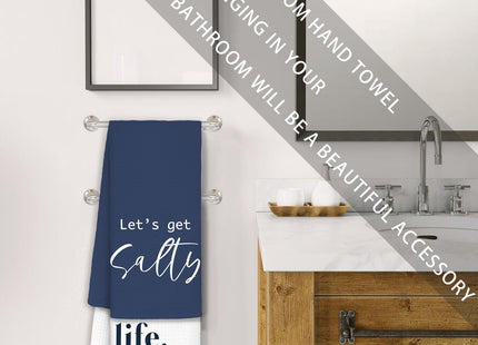 Jvpke Kitchen Towels Set - 2 Pieces, 16x24, Coastal/Beach Theme, Polyester Waffle Weave, Absorbent, Quick-Drying, Decorative, Gift Idea