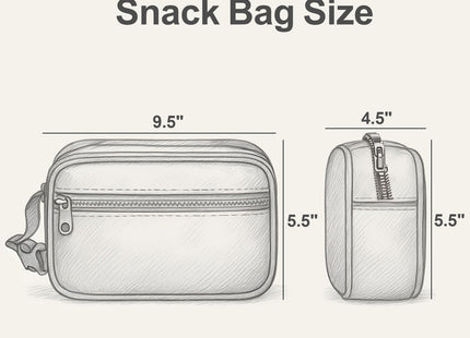 Bagseri Kids Snack Bag Girls - 3.9L Small Lunch Bag, Glitter Mermaid Scale