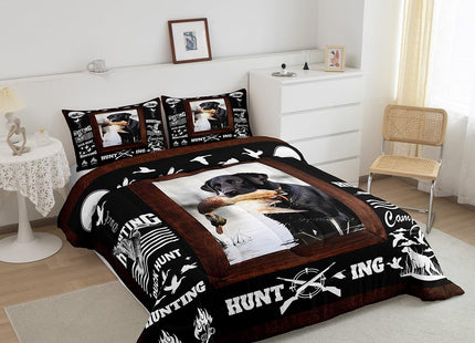 Feelyou Duck Hunting Comforter Hunting and Fishing Bedding Set for Kids Boys Girls Dog Hunter Comforter Set Wild Animal Inner Fill Duvet Set 1 Comforter Set with 1 Pillowcase Toddler Size