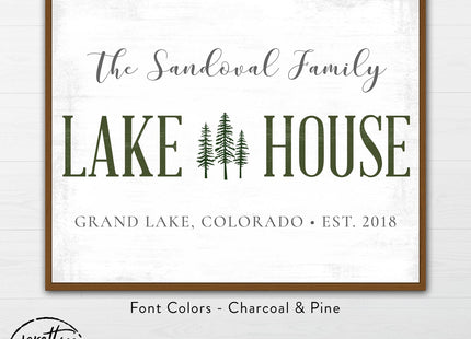 Personalized Family Lake House Canvas Wall Art Custom Fishing Oars