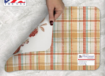 CounterArt Autumn in Nature Reversible Easy Care Placemat 4 Pack