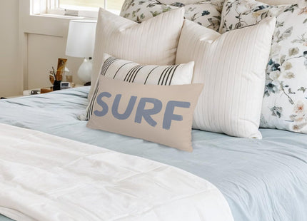 XYDEG Coastal Beach Surf Room Decor 12x20 Pillow Cover, Nautical Coastal Beach Retro Surf Decorative Lumbar Pillow Covers for Girls Boys Bedroom College Dorm Sofa Couch