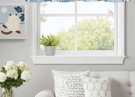 Sea Turtle kitchen Valance Curtain,Ocean Coral Rod Pocket Curtain Valances,Blue Gradient Short Curtains Summer Nautical Coastal Valance Window Valance for Living Room Bathroom Bedroom 54x18in