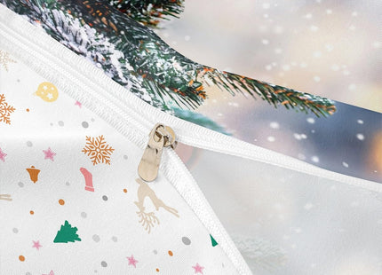 Merry Christmas Theme Bedding Set Boys Girls Santa Claus Deer Comforter Cover Kids Teens Christmas Trees Winter Xmas Theme Duvet Cover New Year Presents Home Bedroom Decor Bedding Collection, Twin