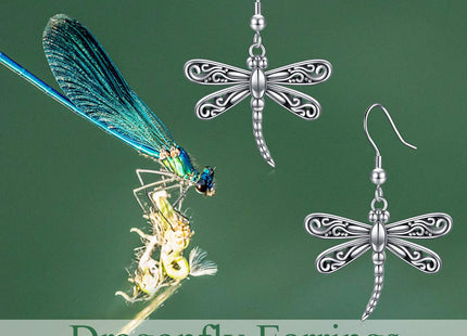 ONEFINITY Dragonfly Earrings Sterling Silver Dragonfly Dangle Drop Earrings Jewelry for Women Gifts