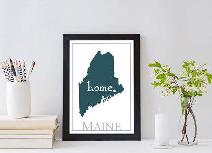 Maine Map Wall Art, Maine Modern Map Poster Print, City Map Wall Decor, Maine City Poster Print, Maine State Poster, Home Wall Decor, Poster - 12x18