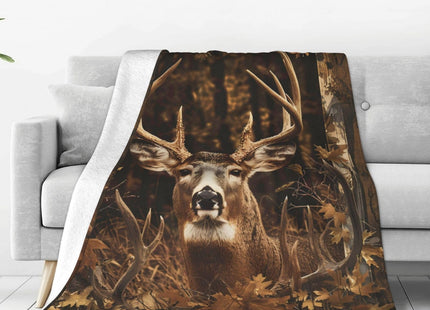 Country Deer Blanket Deer Elk Decor Throw Blanket Gifts for Girls Boys Deer Deer Winter Couch Bedding Super Warm Soft Plush Lightweight Fleece Flannel Blanket for Kids Adults Men Women 50"X40"
