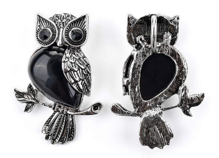 Jovivi Owl Gifts Vintage Owl Necklace Healing Crystals Stone Necklaces