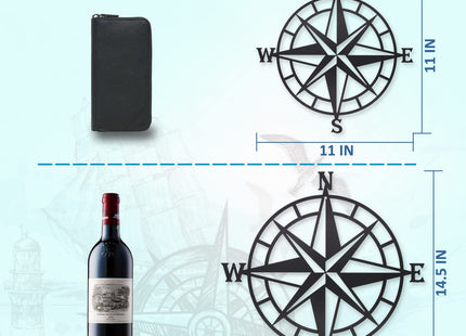 Resama Black Metal Decorative Nautical Compass Wall Décor