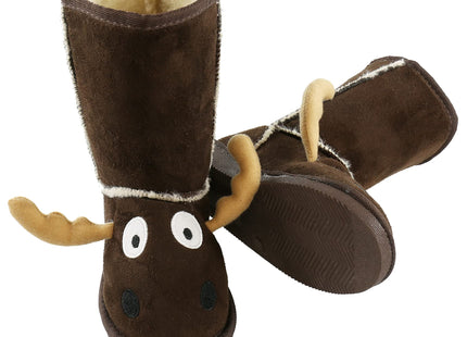 Lazy One Animal Slipper Boots for Kids, Cozy Children's Slippers Moose XXS