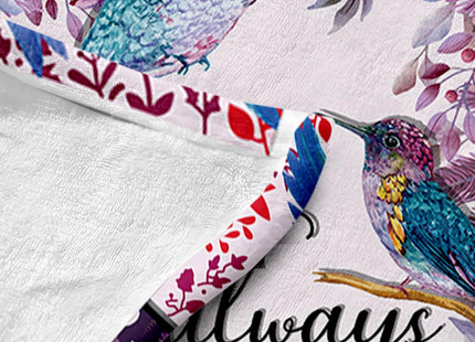 Treeswift I Am Always with You Hummingbird Blankets Soft Warm Fleece Hummingbird Throw Blankets for Kids and Adults Hummingbird Gifts for Women and Girls